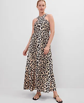 Ann Taylor Animal Print Halter Maxi Dress sold by Ann Taylor product image thumbnail 4