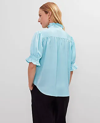Ann Taylor Ruffle Collar Shirt sold by Ann Taylor product image thumbnail 2