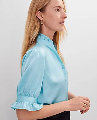 Ann Taylor Ruffle Collar Shirt sold by Ann Taylor product image thumbnail 3