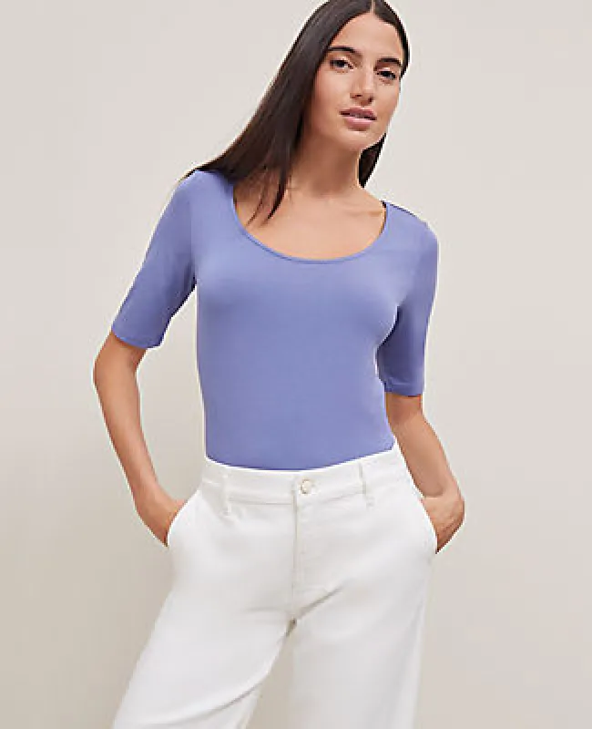 Ann Taylor Scoop Neck Elbow Sleeve Tee sold by Ann Taylor