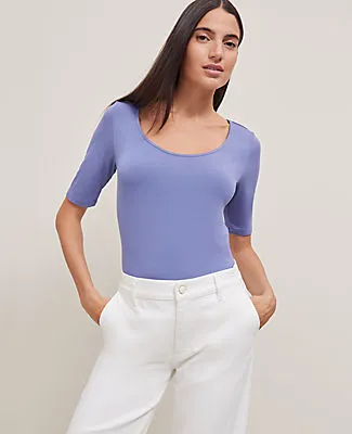 Ann Taylor Scoop Neck Elbow Sleeve Tee sold by Ann Taylor