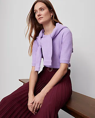 Ann Taylor Belted Pleated Midi Skirt sold by Ann Taylor product image thumbnail 5