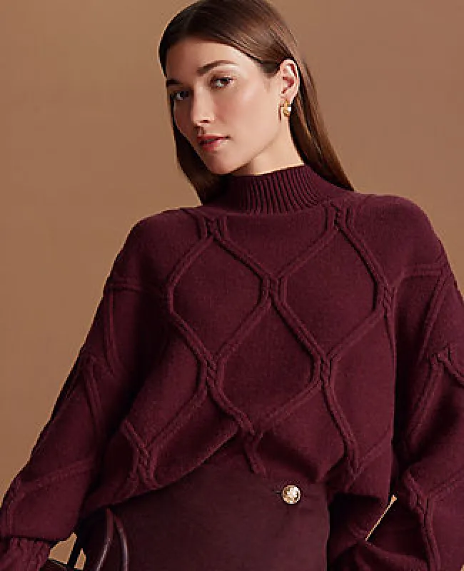 Ann Taylor Petite Weekend Collection Cable Sweater sold by Ann Taylor