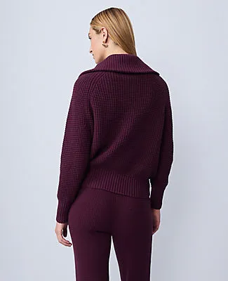 Ann Taylor Weekend Collection Half-Zip Waffle Sweater sold by Ann Taylor product image thumbnail 2