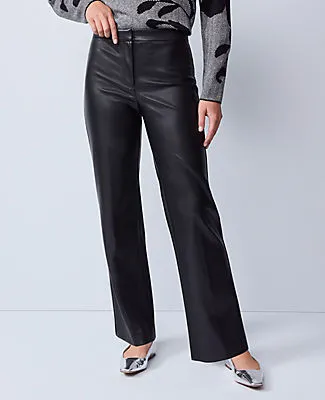 Ann Taylor The Straight Pant in Faux Leather sold by Ann Taylor product image thumbnail 2