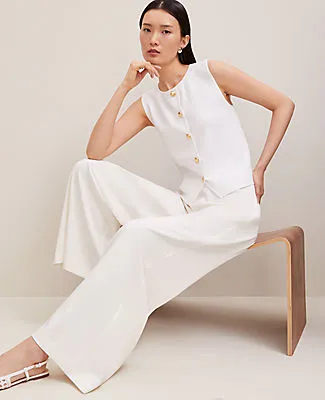 Ann Taylor The Statement Palazzo Pant in Melange sold by Ann Taylor