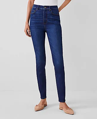 Ann Taylor High Rise Skinny Jeans in Dark Vintage Wash sold by Ann Taylor product image thumbnail 2