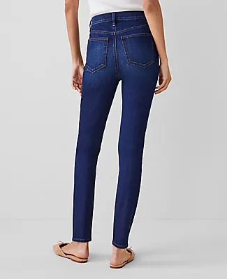 Ann Taylor High Rise Skinny Jeans in Dark Vintage Wash sold by Ann Taylor product image thumbnail 3