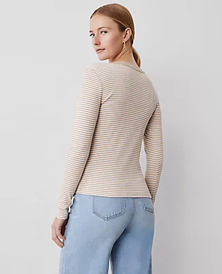 Ann Taylor Stripe Button Knit Jacket sold by Ann Taylor product image thumbnail 2