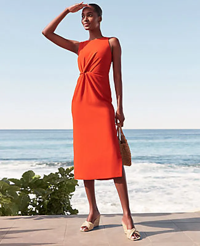Ann Taylor Crew Neck Twist Sheath Dress sold by Ann Taylor