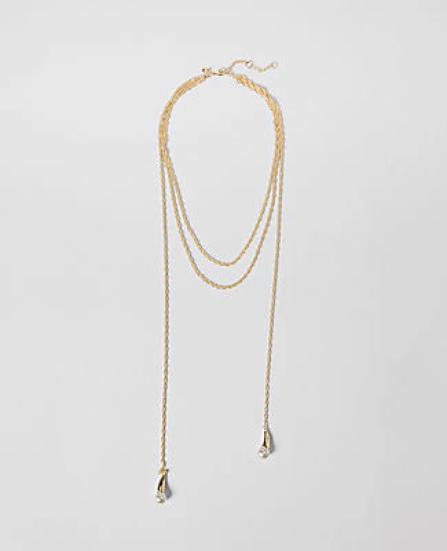 Ann Taylor Pearlized Triple Necklace sold by Ann Taylor