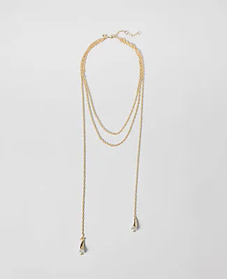 Ann Taylor Pearlized Triple Necklace sold by Ann Taylor