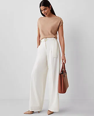 Ann Taylor The Belted Wide-Leg Pant sold by Ann Taylor product image thumbnail 2