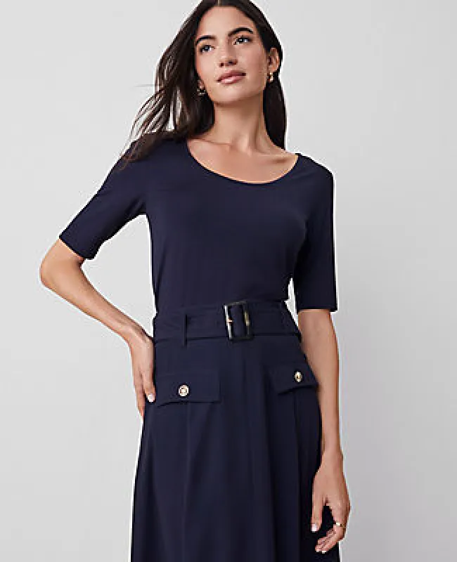 Ann Taylor Scoop Neck Elbow Sleeve Tee sold by Ann Taylor