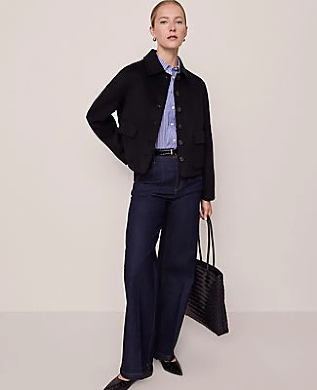 Ann Taylor Petite Collared Double Face Jacket sold by Ann Taylor