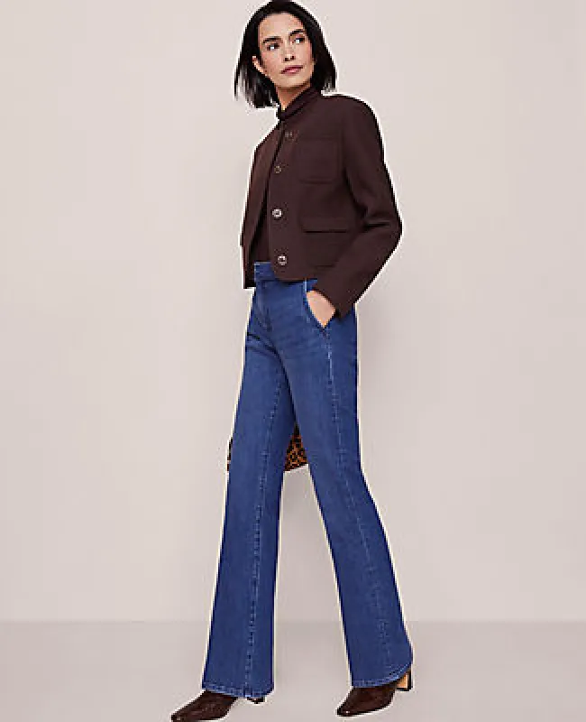 Ann Taylor Mid Rise Boot Jean in Metropolitan Wash sold by Ann Taylor