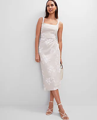 Ann Taylor Knotted Linen Blend Pencil Skirt sold by Ann Taylor product image thumbnail 2