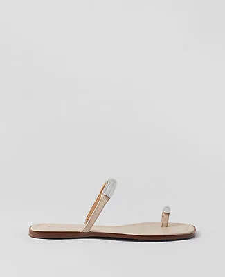 Ann Taylor Embellished Toe Ring Leather Sandals sold by Ann Taylor