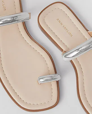 Ann Taylor Embellished Toe Ring Leather Sandals sold by Ann Taylor product image thumbnail 2