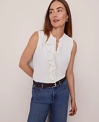 Ann Taylor Ruffle Sleeveless Blouse sold by Ann Taylor