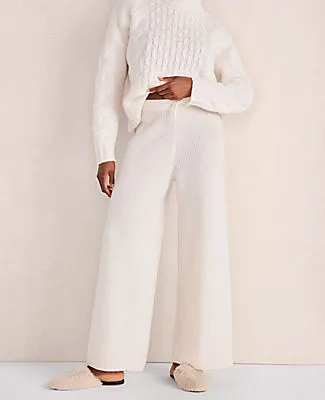 Ann Taylor Haven Well Within Cashmere Rib Knit Wide Leg Pants sold by Ann Taylor
