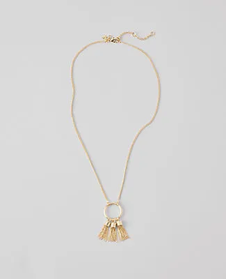 Ann Taylor Triple Tassel Necklace sold by Ann Taylor