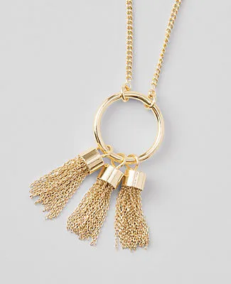 Ann Taylor Triple Tassel Necklace sold by Ann Taylor product image thumbnail 2