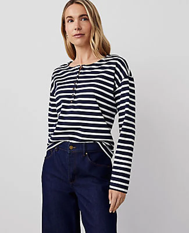 Ann Taylor Petite Cotton Henley sold by Ann Taylor