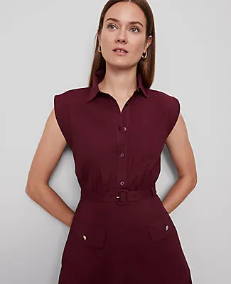 Ann Taylor Petite Belted Flare Midi Shirtdress sold by Ann Taylor product image thumbnail 3
