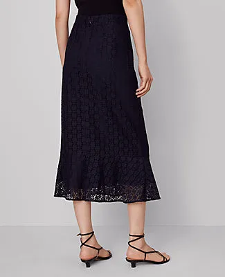 Ann Taylor Petite Lace Flounce Midi Skirt sold by Ann Taylor product image thumbnail 4