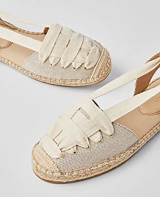 Ann Taylor Weekend Collection Lace-Up Espadrille Flats sold by Ann Taylor product image thumbnail 2