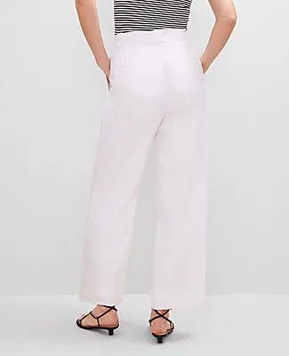 Ann Taylor The Petite Relaxed Ankle Pant in Linen Blend sold by Ann Taylor product image thumbnail 4