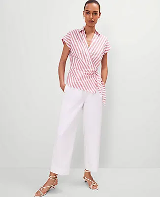 Ann Taylor The Petite Relaxed Ankle Pant in Linen Blend sold by Ann Taylor product image thumbnail 5