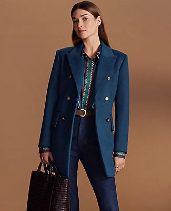 Ann Taylor Fitted Long Double Breasted Coat sold by Ann Taylor