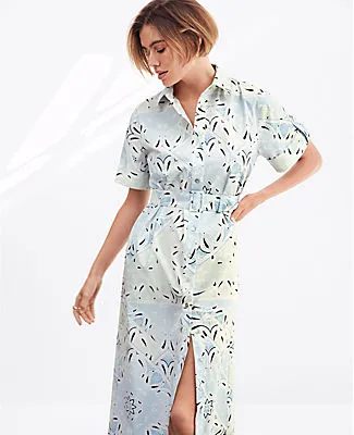 Ann Taylor Weekend Collection Paisley Collared Midi Shift Dress sold by Ann Taylor
