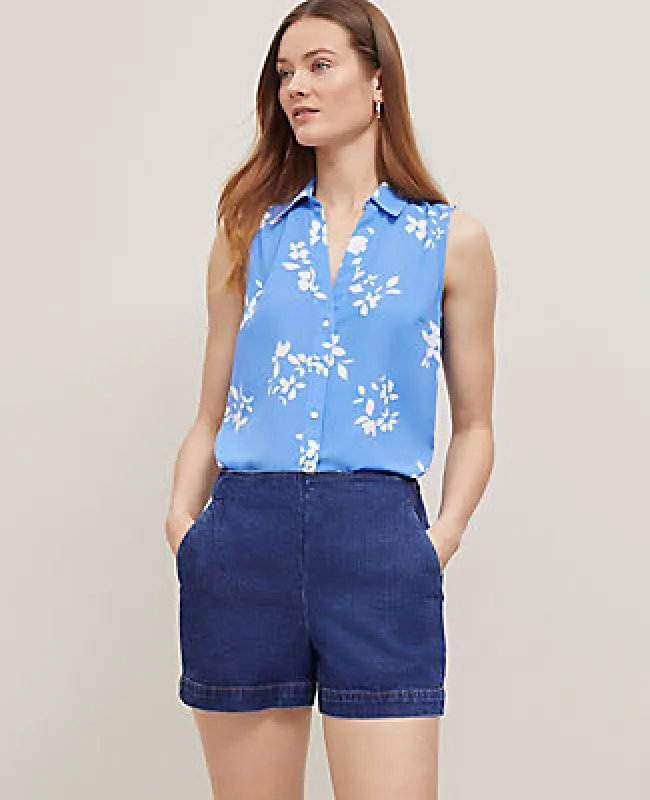 Ann Taylor Floral Sleeveless Shirt sold by Ann Taylor
