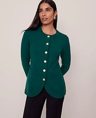 Ann Taylor Curved Hem Longline Cardigan sold by Ann Taylor
