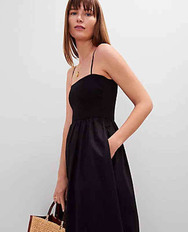 Ann Taylor Smocked Maxi Flare Dress sold by Ann Taylor