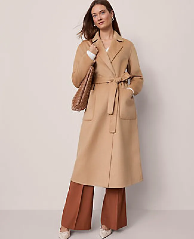 Ann Taylor Petite Belted Notch Collar Coat sold by Ann Taylor