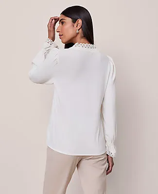 Ann Taylor Lace Ruffle Trim Blouse sold by Ann Taylor product image thumbnail 2
