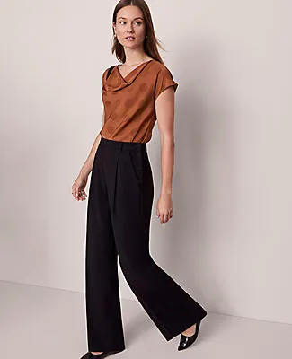 Ann Taylor The Petite Side Button Wide-Leg Pant sold by Ann Taylor product image thumbnail 2