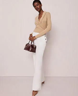 Ann Taylor The Side Button Wide-Leg Pant sold by Ann Taylor product image thumbnail 2