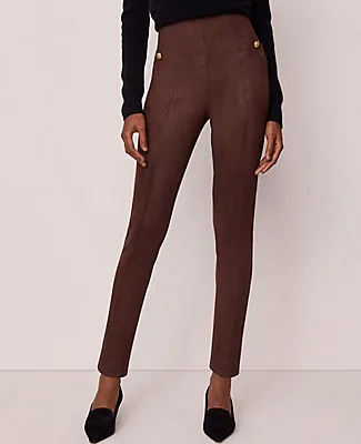 Ann Taylor The Petite Polished Legging in Faux Suede sold by Ann Taylor product image thumbnail 2