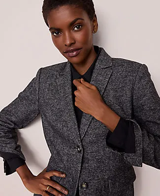 Ann Taylor The Petite Greenwich Blazer in Herringbone sold by Ann Taylor
