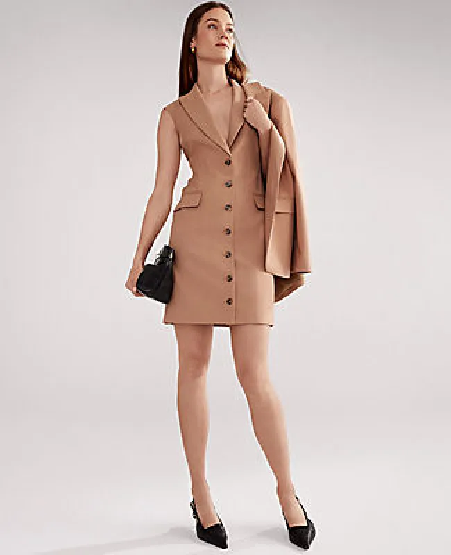 Ann Taylor The Petite Peak Lapel Blazer Dress sold by Ann Taylor