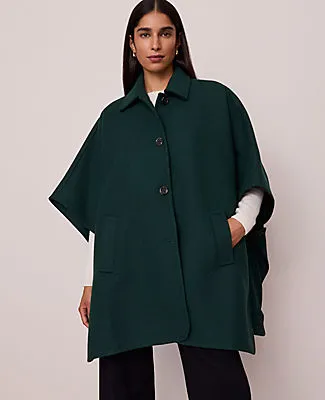 Ann Taylor Petite Buttoned Trench Cape sold by Ann Taylor
