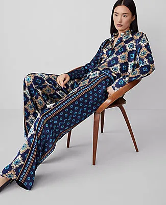 Ann Taylor Studio Collection Wide-Leg Pant in Silk Charmeuse sold by Ann Taylor product image thumbnail 2