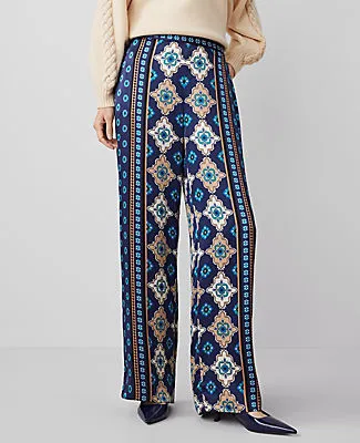 Ann Taylor Studio Collection Wide-Leg Pant in Silk Charmeuse sold by Ann Taylor product image thumbnail 3