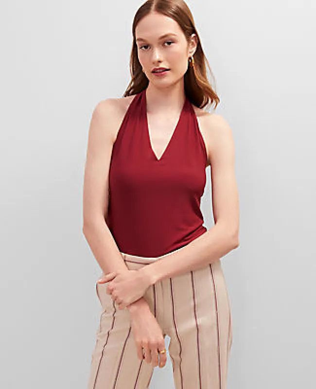 Ann Taylor V-Neck Halter Top sold by Ann Taylor
