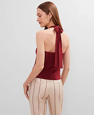 Ann Taylor V-Neck Halter Top sold by Ann Taylor product image thumbnail 2